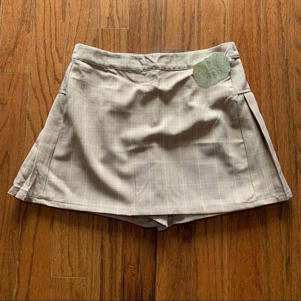 Altard State Plaid Women’s Skort in Rust Size L Zipper Back NWT